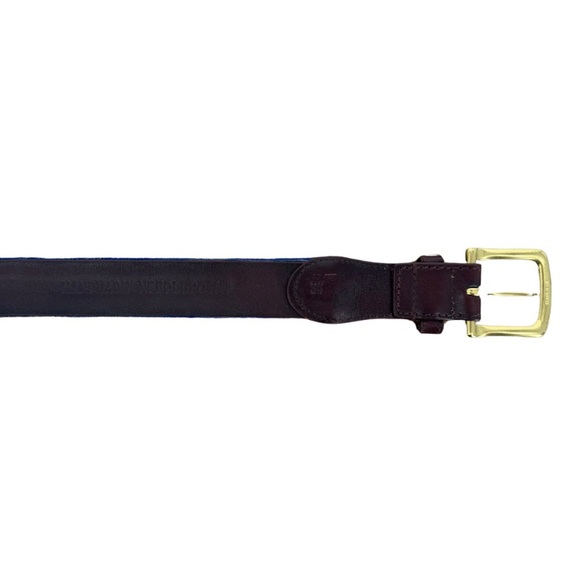 Tucker Blair Needlepoint Leather Solid Brass Buckle Belt American Eagle 34 - Picture 6 of 13